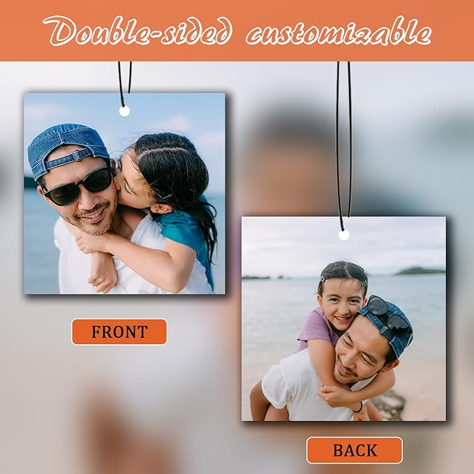 10-1000Pcs Custom Air Fresheners with Picture, Personalized Double Sided Photo/Text/Logo Air Freshener, Customized Gifts for Branding Business Events Promotions