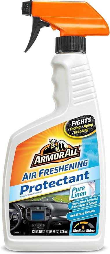 Armor All Car Air Freshener Protectant Spray, Car Interior Cleaner with UV Protection Against Cracking and Fading, Cool Mist, 16 Fl Oz