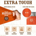 Don’t Die in The Woods - Emergency Sleeping Bag with Hood - Made with Extra Thick Thermal Mylar - 10 Essentials Hiking Camping Blanket, Survival Gear Tactical Car Disaster Bug Out First Aid Kits