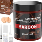 Leather Recoloring Balm, Leather Color Restorer, Leather Restorer for Couches, Leather Scratch Remover, Leather Scratch Repair, Leather Repair Kit for Furniture, Leather Dye (Maroon)