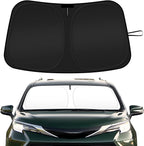 Car Windshield Sun Shade Compatible with 2021 2022 2023 2024 2025 2026 Toyota Sienna Accessories Sunshade Custom Foldable Windshield Sun Visor Protector Blocks UV Rays Keep Your Car Cooler