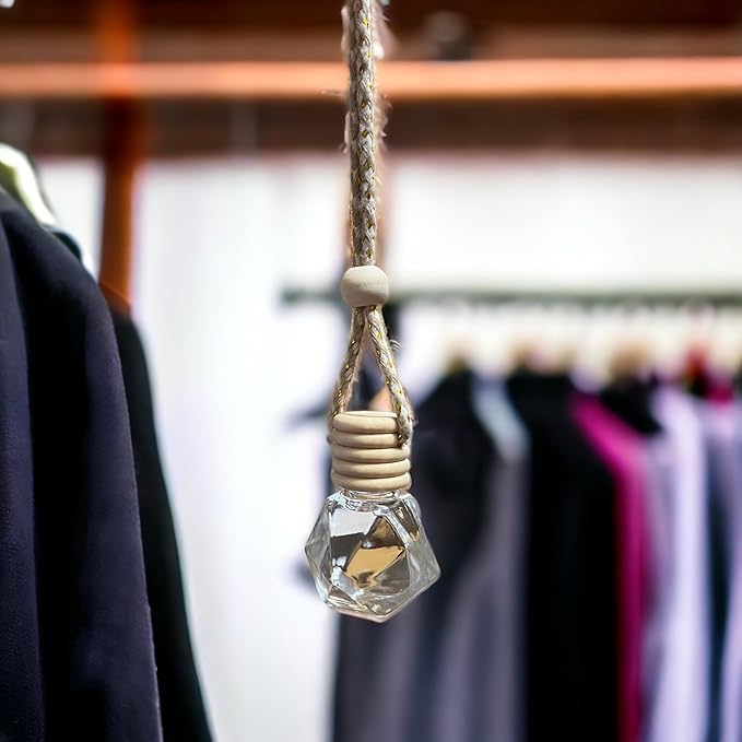 Hanging Fragrance Diffuser (Rose Petals) | HANDMADE | Cute Car Accessory | Long-Lasting Scent | Air Deodorizer, Freshener