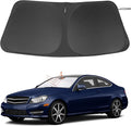 Windshield Sun Shade Custom Fit for 2015-2021 Mercedes Benz C Class W205 C250 C300 C400 Accessories Foldable Sunshade Sun Blocker Protect Car from Sun Rays & Heat Damage Keep Car Cooler