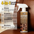Leather Cleaner and Conditioner with UV Protectants, a Non-Toxic Formula to Help Prevent Cracking or Fading of Car Leather, Couches, Boots, Furniture, Purses and Shoes-200ml/7oz