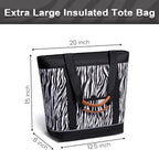 Insulated Cooler Bag Reusable Grocery Tote Bags Transport Large Lunch Box for Women
