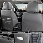 Coverado Car Seat Covers Full Set, Black Seat Covers, Automotive Car Seat Cover, Car Seat Cushion, Car Seat Covers Front Seats Back Seat Covers, Car Seat Protector Universal Fit Most Cars