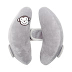 Baby Travel Pillow, Adjustable Head Neck Pillow for Infant Car Seat, Stroller Headrest Pillow for Infants, Banana Travel Headrest Pillow, Comfortble Toddler Neck Pillows for Pushchair, Gray