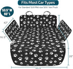 Veckle SUV Cargo Liner for Dogs with Side Flaps, Large (54" x 93") Water Resistant Trunk Cover, Non-Slip Pet Area Protector with Bumper Flap, Universal Fit for SUVs Sedans Vans, Paw Print