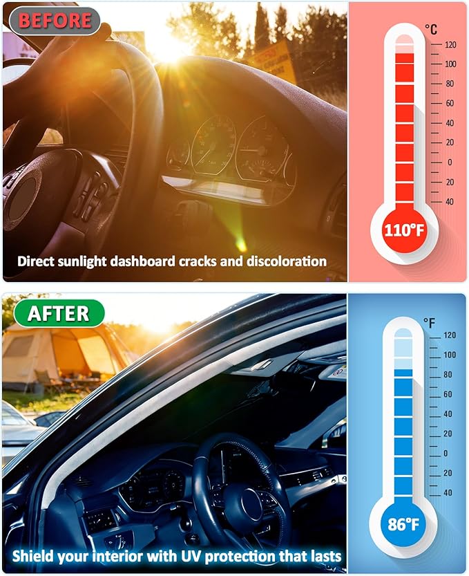 Sun Shade for Malibu Windshield Sunshade Custom fit for Chevrolet Chevy Malibu Accessories 2016-2024 2025 Foldable Front Window Cover Retractable Sun Visor Protector Keep Interior Cool