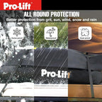 Pro-Lift Rooftop Cargo Carrier Waterproof – 15 Cubic Feet Softshell Roof Luggage Bag for All Cars with/Without Rack, Includes Anti-Slip Mat, Reinforced Straps, Door Hooks, Storage Bag