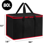 Carrywell (Not Made In China) Insulated Food Delivery Bags, XXXL Pizza Delivery and Reusable Warming Bag For Catering, Thermal Insulation Tote for Hot and Cold Food, Doordash