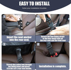 Dog Car Seat for Large Medium Dogs, Dog Car Seat Cover for Back Seat, Foldable Pet CarSeat with Safety Belt, Waterproof Fabric & Breathable Mesh, Back Seat Cover for Dogs Under 40lbs (Large, Black)