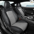 GIANT PANDA Customized Full Set Car Seat Covers Fit Ford Mustang Coupe Hardtop 2015 2016 2017 2018 2019 2020 2021 2022 2023 2024 2025 2026- (Black+Grey)