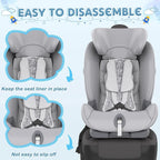Pinkunn Gel Car Seat Baby Cooling Pad for Summer Breathable Stroller Cooler Pad Multifunctional Carseat Cooling Mat for Baby Child Dining Chair Safety Seat Stroller(Gray,Heart)