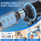 26pcs Car Cleaning Kit, Gray Interior Detailing Kit with High Power Vacuum Portable Cordless, Handheld Vacuum Cleaner for Home, Car, Pet Hair, Keyboard, Complete Auto Accessories for Gift