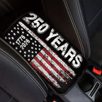 Dreaweet 250 Years American Flag Car Center Console Cover Patriotic Car Accessories Arm Rest Cover Middle Console Cushion Pad Anti-Scratch Universal Armrest Storage Box Mat