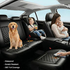 Fit for Equus Seat Covers Compatible with Hyundai Equus 2011-2016 - Waterproof Breathable Leather Automotive Seat Cushions Protector,Airbag Compatible,Only 2 Front seat Covers(Black)