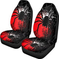 Goth Spider Car Seat Cover Waterproof Automotive Decoration Accessories for Women Men,Goth Spider Design Universal Front Seat Cover for Cars SUV Trucks, Set of 2