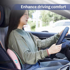 Lumbar Support Pillow for Office Chair, Cooling Car Lumbar Pillow Lower Back Pain Relief,Memory Foam Back Cushion with Adjustable Straps,Ergonomic Chair Back Pillow for Gaming Chair,Car(Pink Cooling)