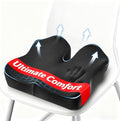 Niceeday Seat Cushion for Office Chair & Car - Premium Memory Foam with Ergonomic U-Shape Design - Enhanced Comfort for Tailbone & Hip Support, Non-Slip Base & Machine Washable Cover