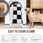 Backseat Dog Bed Non-Slip, Dog Bed for Car Back Seat Soft and Comfortable, Back Seat Pet Bed Mat for Travel, Pet Car Blanket for Backseat Extender and Seat Covers Checkered (51”X 23.5”)