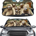 GENANY Sloth Family Funny Windshield Sun Shade for Car SUV Truck (55x30 Inches),Sun Shade Windshield, Shades for Windows, Protector Blocks UV, Spring Car Decor