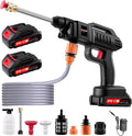 Papasbox Cordless Pressure Washer with Foam Cannon, 60 Bar 1500W High Pressure Washer, 2×2.0Ah Batteries & 5m Hose, Portable Power Washer for Car Cleaning, Home, Garden, and Outdoor Use