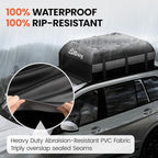Asinking Car Rooftop Cargo Carrier Bag - 100% Waterproof Heavy Duty Car Roof Luggage Carrier 15 Cubic Feet, Fits All Vehicles with/Without Roof Rack - Easy Install & Triply Reinforced for Secure Use