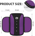 NBTEPEM Bling Crown Car Center Console Armrest Cover, Leather Middle Console Cover Cushion with 2 Storage Bags, Car Armrest Storage Box Interior Accessories for Most Vehicles(Purple)