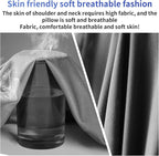 LIQUN Memory Foam Car Neck Pillow, Neck Support Pillow, Neck Support Pad Pain Relief, Adjustable Belt and Breathable Detachable, Suitable for Most Car Pillows Grey