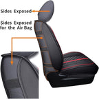 Tomatoman Tacoma Seat Covers Compatible with Toyota Tacoma 2005-2023 2024 2025 2026 Access Crew Double Cab Truck TRD Pro Trail Edition Limited SR5 Offroad Car Cushions (2 PCS Front/Black-Red)