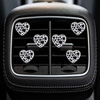 6 Pcs Heart Air Vent Clips, Cow Print Heart Car Air Fresheners Vent Clips Long Lasting Car Diffuser Vent Clip Cars Interior Decor Charm Car Decoration Cute Accessories for Women Girls