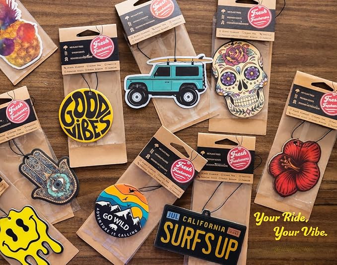 Outdoor Adventure Car Air Freshener 3 Pack Scented With Premium Oils By Fresh Fresheners (Rocky Mountain National Park)
