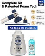 MJJC PRO V3.0 Ultimate Foam Cannon for Pressure Washers – Professional Car Wash Accessory Kit with Thick Foam, Stainless Steel, 44 fl oz Bottle (Pro V3.0 (1/4" Quick Connector) + SOAP Sample)