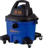 Koblenz Wet-Dry Vacuum, 12 Gallon Tank, 5.5 HP Vacuum Cleaner with 2-1/2" in x 7' Locking Hose, with a Blower Function, Blue/Black, 5 Year Warranty, with Included Accessories, WD-12 L4