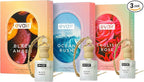 Evair Combo Pack of Car Air Freshener with Essential Oils Fragrances Black Amber, Ocean Rush & English Rose in Glass Bottle with Wooden Diffuser Lid | Each 10 ml- Pack of 3