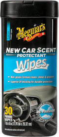 Meguiar's New Car Scent Protectant Wipes - Easy to Use Car Wipes that Protect and Freshen Your Car's Interior - Ideal for Car Detailing & Maintenance - 30 Ct