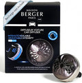 MAISON BERGER - Adjustable Refillable Car Air Freshener Vent Clip Diffuser Set - 1.75" Diameter x 1.25" Depth - Made in France (On/Off Flower - Gun Metal)