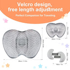 KAKIBLIN Baby Head Neck Support Pillow, 2 in 1 Banana Neck Pillow for Baby, Babies Travel Pillow for Stroller Neck Support for Newborn, Adjustable Head Pillow for Kids (Cloud)