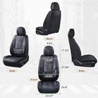 Coverado Seat Covers, Car Seat Covers Front Seats, Leather Seat Covers for Cars, Car Seat Protector Waterproof, Black Car Seat Cushion, Front Carseat Cover Universal Fit for Most Cars Camo