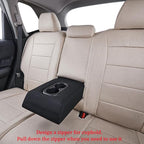 Coverdram Custom Seat Covers Compatible with Select Toyota RAV4 LE 2013 2014 2015 2016 2017 2018 Models (Beige,Full Set)