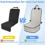 Dog Car Seat Covers, Waterproof Front Seat Cover for Dogs, Scratch-Proof, Nonslip Pet Passenger Seat Cover Protector, Universal Fit for Cars Trucks SUVs (Beige, Large Size)
