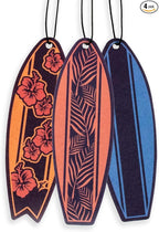 Outdoor Adventure Car Air Freshener 4 Pack Scented With Premium Oils By Fresh Fresheners (Surfboard)