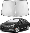 EcoNour Windshield Sunshade Compatible for Cadillac XTS 2013-2017 2018 2019, Sun Visor for Front Windshield & Window Sun Shade Cover, UV Heat Blocker & Protector, Car Accessories