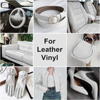 Leather Recoloring Balm, Leather Color Restorer Conditioner, Leather Restorer for Couches Paint, Leather Scratch Remover, Scratch Leather Faded Repair Kits for Vinyl Furniture (White, 75ML)