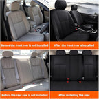 AOMSAZTO Custom Fit Seat Covers for Nissan Sentra: 2013 2014 2015 2016 2017 2018 2019 Faux Leather Car Seat Covers Full Set Black