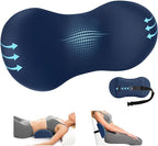 Lumbar Support Pillow for Office Chair - Memory Foam Lumbar Pillow with Detachable Strap & Breathable Cover, Ergonomic Back Support for Office Chair, Car, Bed Rest (Blue)