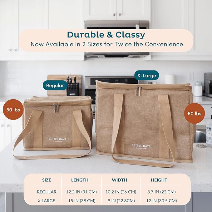 Nook Theory Reusable Insulated Grocery Bag - Leak Proof, X Large Cooler Bag - Insulated Shopping Bags for Groceries - Travel Cooler Bag for Frozen and Hot Food with Zippered Top (Ocean)