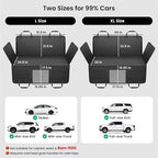 REEVAA Dog Car Seat Cover for Back Seat, Hard Bottom Dog Hammock, Pet Bed Extender for 2-4 Large/Medium Dogs, Waterproof Seat Protector, Universal L Size Fits for SUV Medium Truck, Black