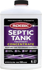 Roebic K-37-Q-C1500-4 Septic Tank Treatment: 32 oz, 16 oz Concentrate, Safe for All Plumbing Systems, Colorless Formula